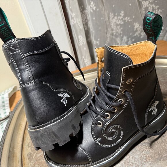 John Fluevog Vegan Derby Swirl Boots - Picture 6 of 8